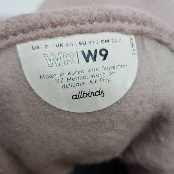 Allbirds Superfine Merino Lace up Sneakers Pale Pink Women's Size 9 - Picture 13 of 15